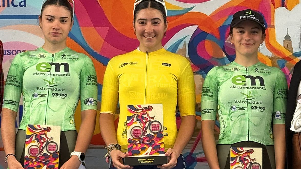 Podio final de la Challenge Ciclista Vuelta a Salamanca de Féminas