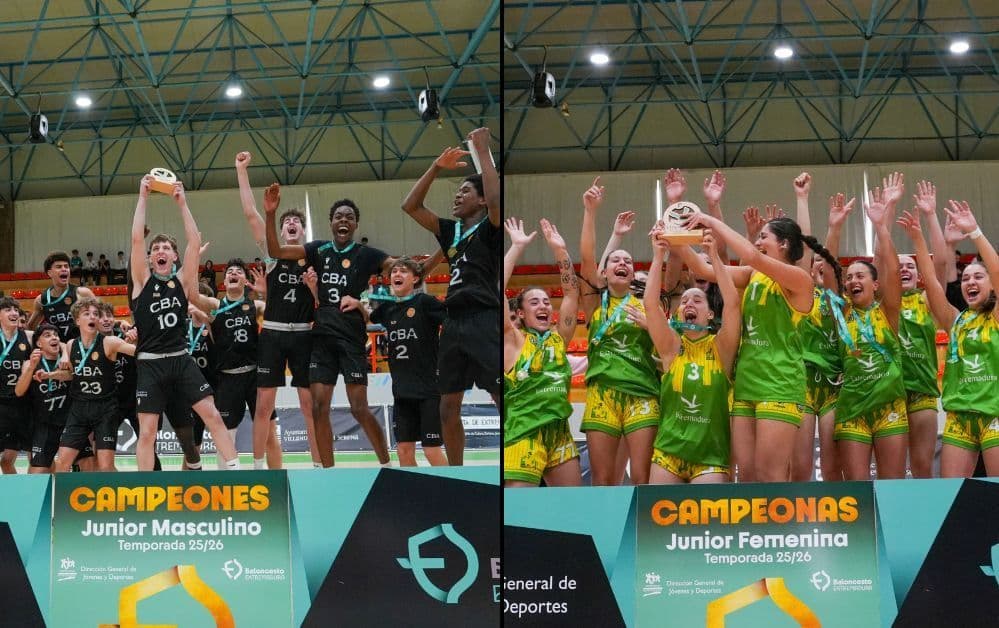 Al-Qázeres y CBA Spain posan como campeones regionales junior de baloncesto