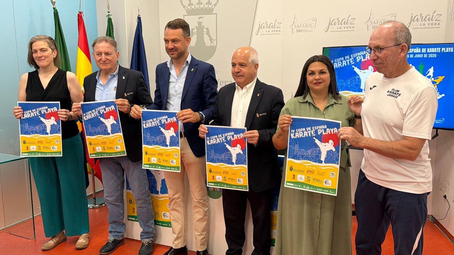 Presentación de la IV Copa de España de Karate Playa en Jaraíz de la Vera