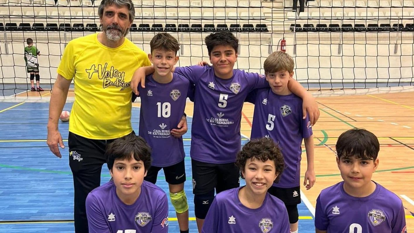 Voley Badajoz durante el Campeonato de España Alevín masculino en Valladolid