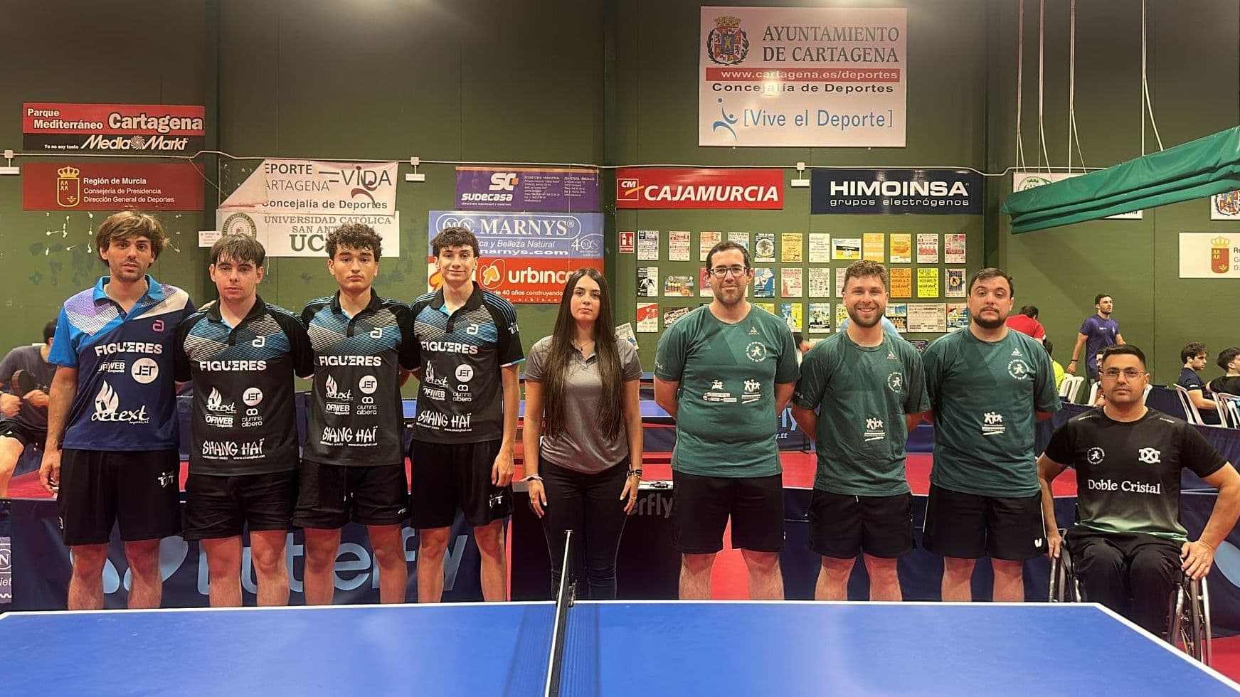 Jugadores del T.M. Fuente del Maestre durante la fase de ascenso disputada en Cartagena