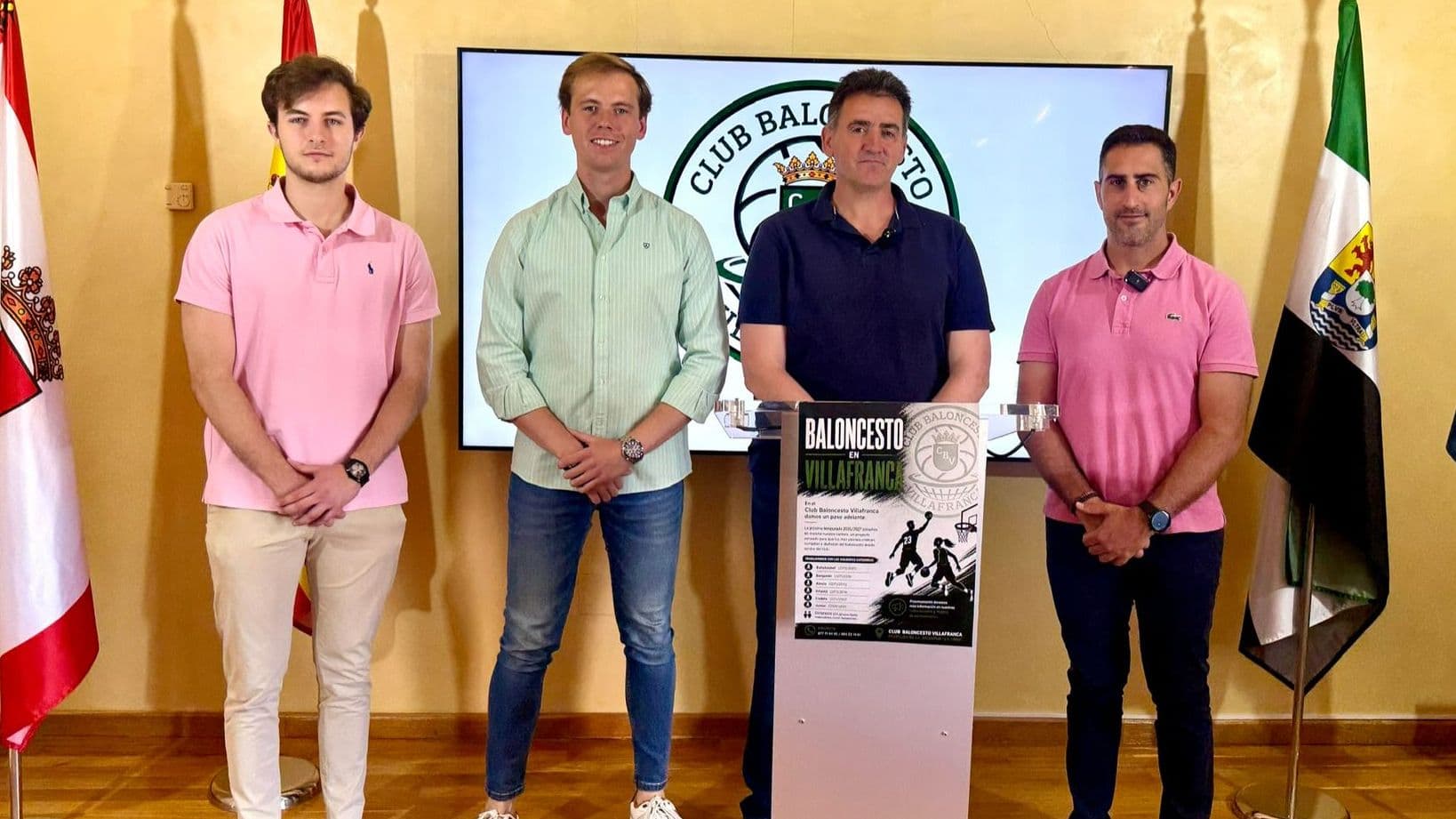 Rueda de prensa del Club Baloncesto Villafranca y la Concejalía de Deportes