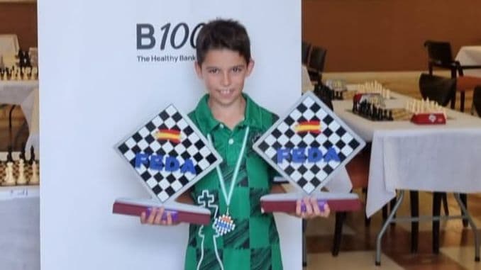 Hugo Pérez Solanas, jugador del Club Magic Extremadura, en el Campeonato de España de ajedrez