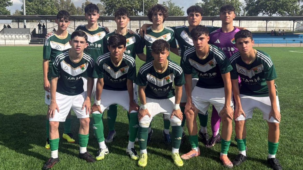 Once inicial del cadete del Cacereño en el partido ante el San Roque.